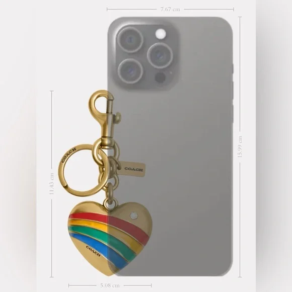 Coach Heart Bag Charm - Picture 5 of 6